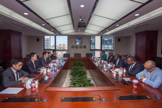 中国信保黄志强副总经理会见非洲贸易保险机构首席执行官