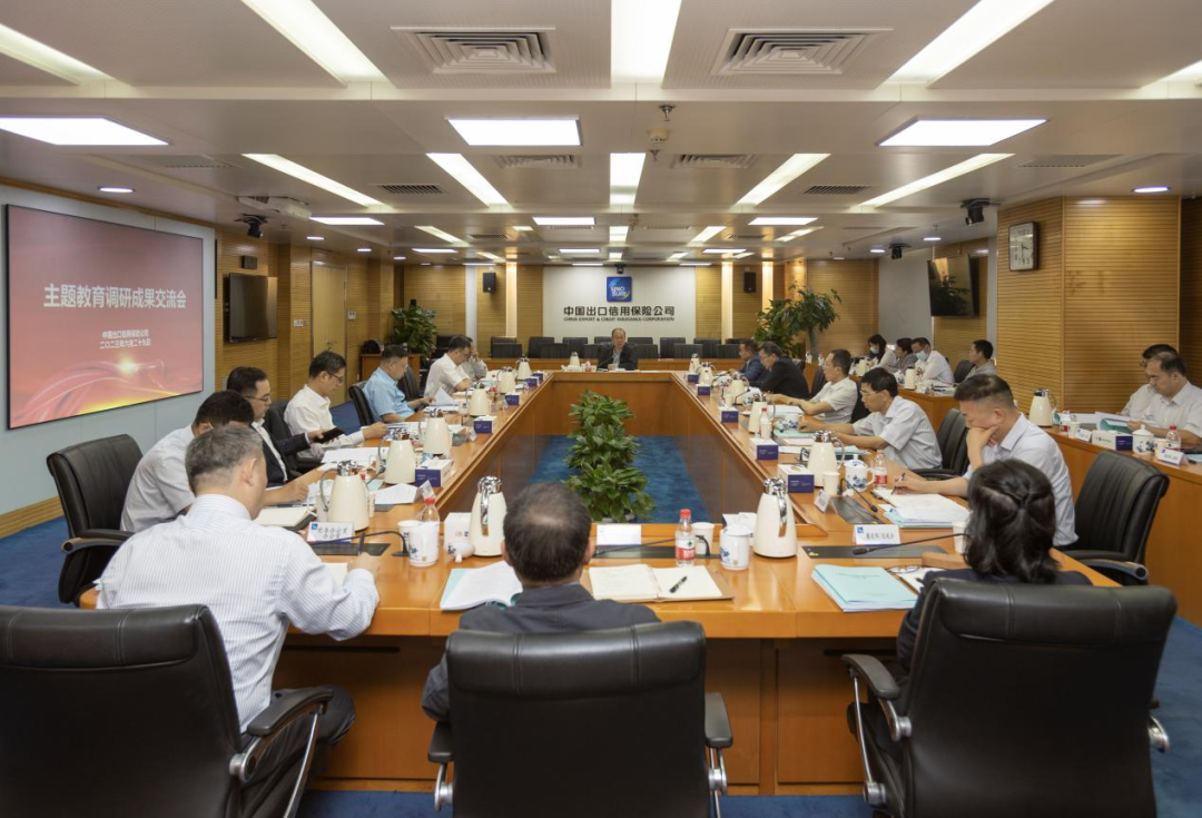 中国信保召开主题教育调研成果交流会